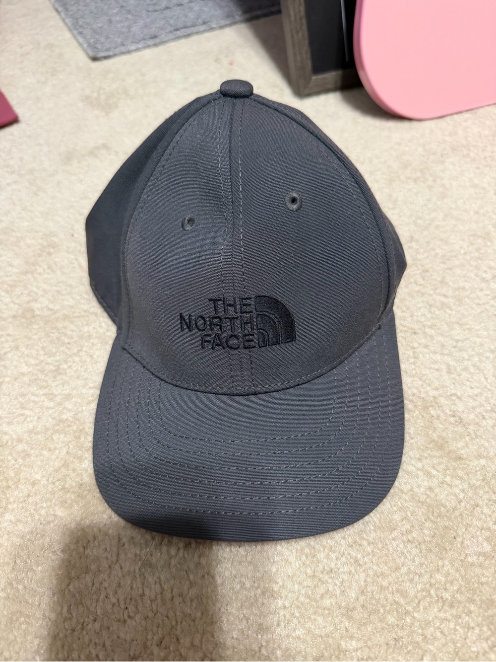 The North Face Kids Charcoal Gray Logo Baseball Cap